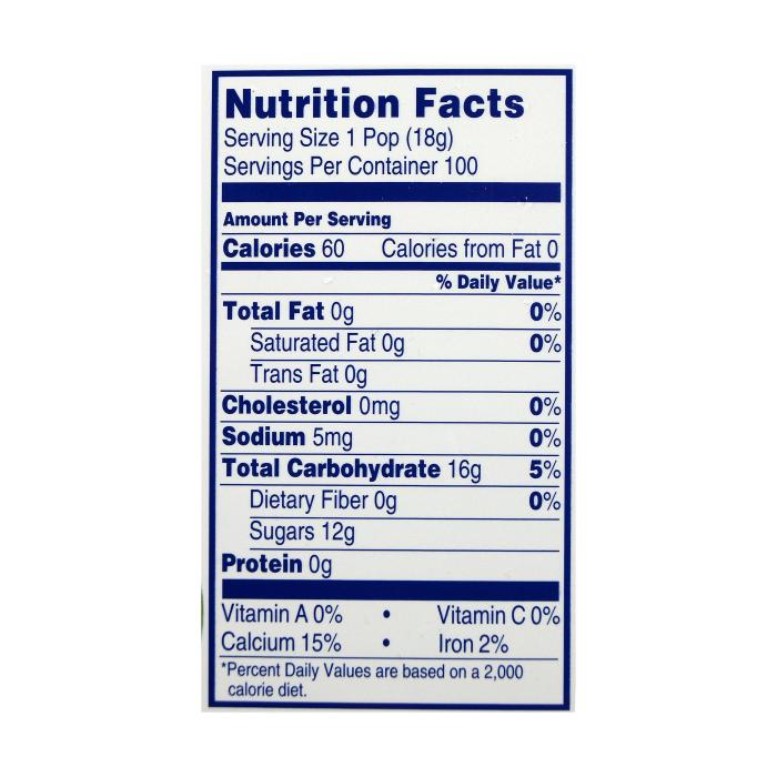 Blow pop nutrition facts