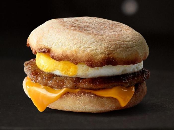 Sausage mcmuffin mcdonalds mcdonald muffin