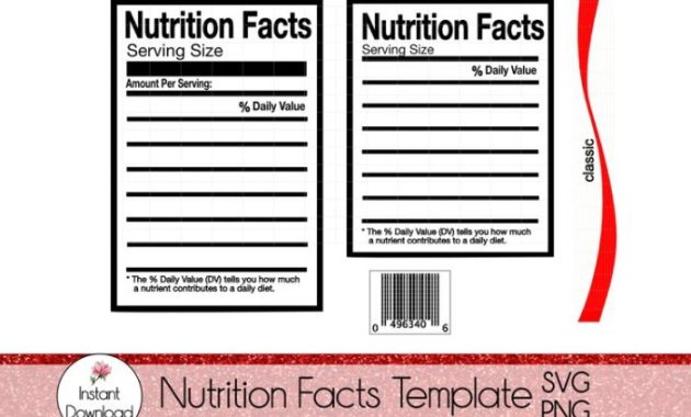 Nutrition Facts Sheet Blank Your Ultimate Guide